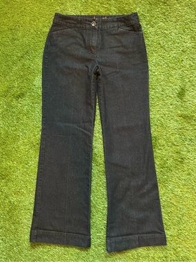 Contrast Navy Wide Leg Jeans Size 9